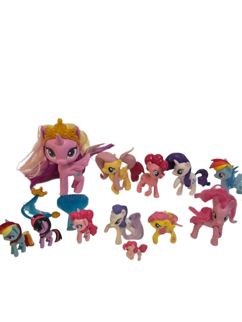 My Little Pony MLP Lot Of 12 Ponies Pinkie Rarity Fluttershy Twilight Rainbow G4